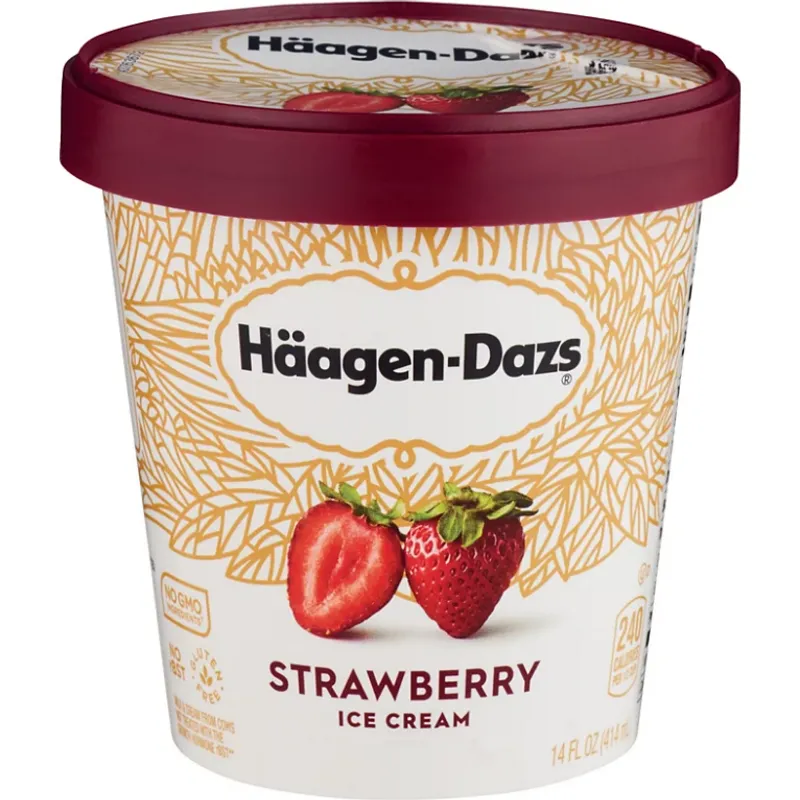 Haagen Dazs Ice Cream Strawberry view 1