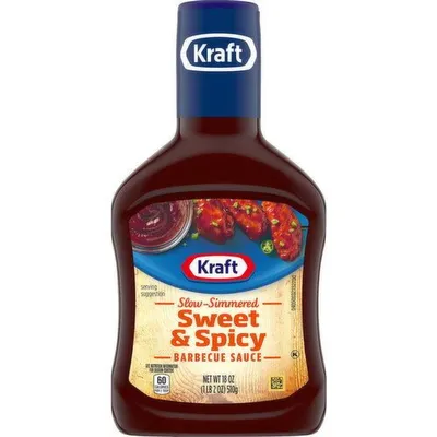 Kraft Sweet & Spicy Slow-Simmered Barbecue Sauce 18 oz Bottle