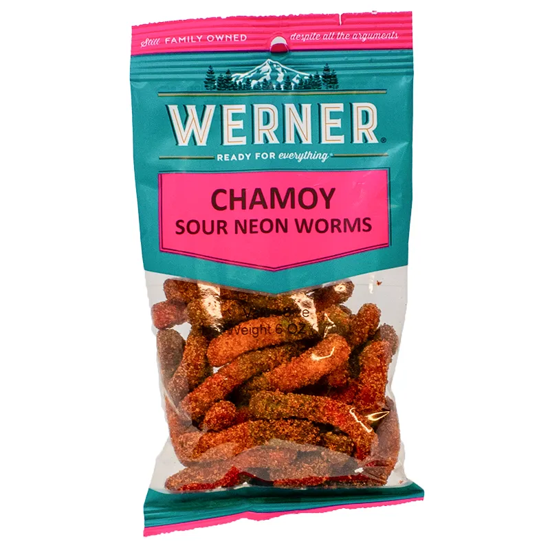 Werner Chamoy Sour Neon Worms view 1
