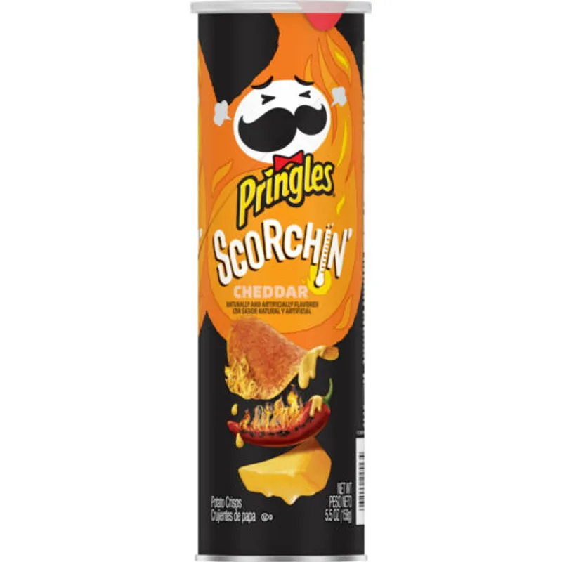 Pringles Scorchin' Cheddar view 1