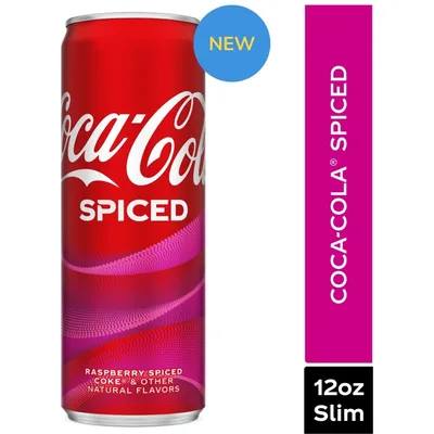 Coca-Cola Spiced Raspberry Soda Can 12oz Can