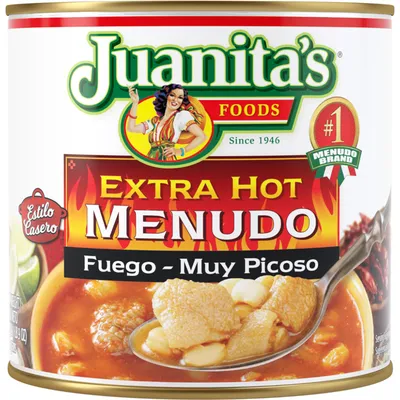 Juanita's Extra Hot Menudo 25 oz Can
