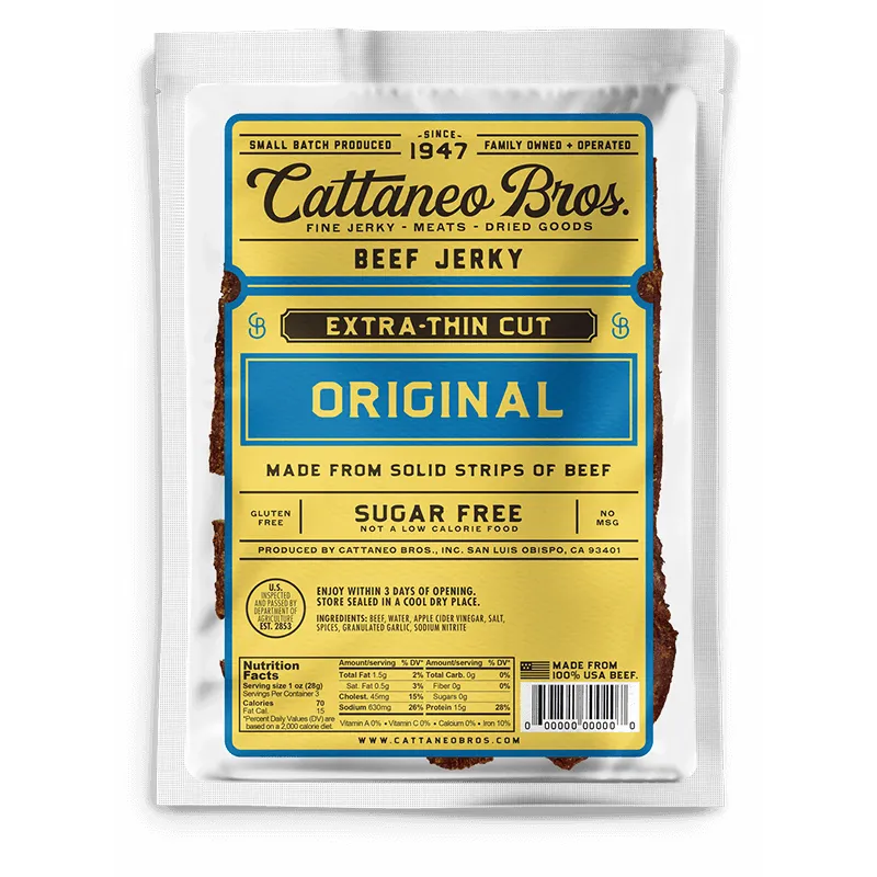 Cattaneo Bros Original Extra-Thin Cut Beef Jerky view 1
