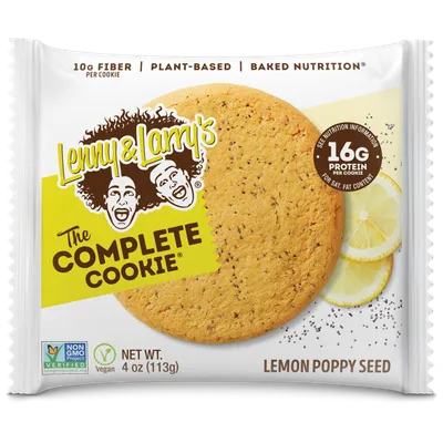Lenny & Larry's The Complete Cookie Lemon Poppy Seed Protein Cookie 4oz Count