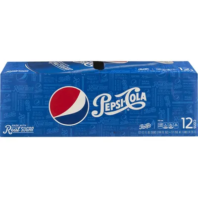 Pepsi Throwback Cola made with Real Sugar 12 Pack 12 oz Cans