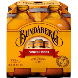 Bundaberg Ginger Beer 4 pack 12.7oz Bottles