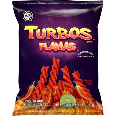 Sabritas Turbos Flamas Flavored Corn Snacks 4 oz