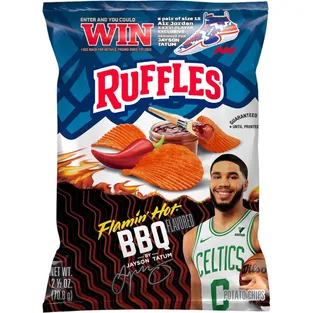 Ruffles Flamin Hot Bbq Flavored Potato Chips