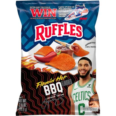 Ruffles Flamin' Hot BBQ Flavored Potato Chips 2.5oz Bag