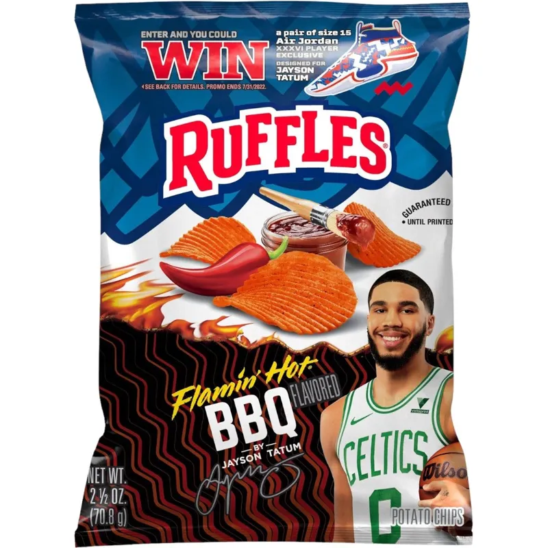 Ruffles Flamin Hot Bbq Flavored Potato Chips view 1