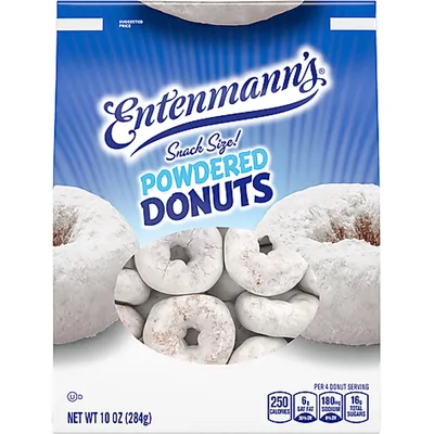 Entenmann's Donuts, Powdered, Snack Size 10oz Bag