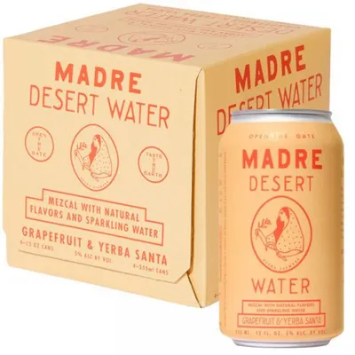 Madre Desert Water Grapefruit & Yerba Santa 4 Pack 48 oz Cans