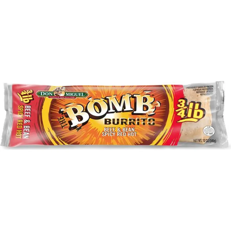 Don Miguel Dm Bomb Red Hot Beef And Bean Burrito view 1
