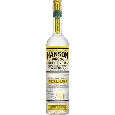 Hanson of Sonoma Meyer Lemon Organic Vodka 750ml Bottle