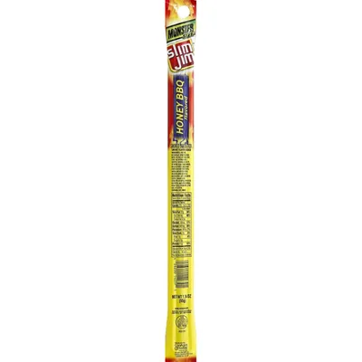 Slim Jim Honey BBQ Monster Smoked Meat Stick 1.94oz Unit Unit