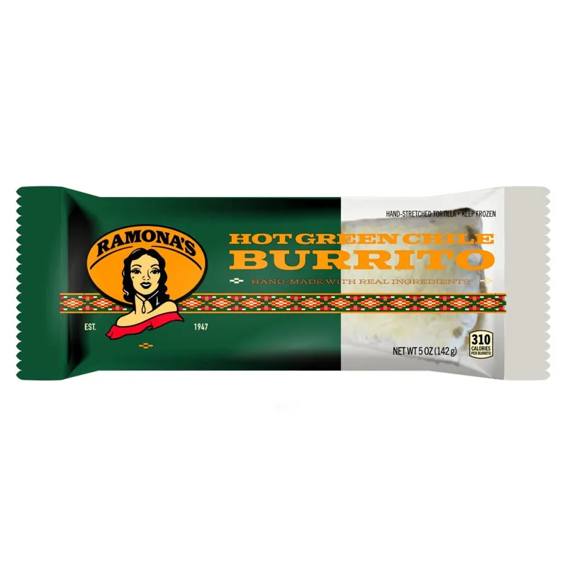 Ramona's Hot Green Chile Potato and Cheese Burrito view 1