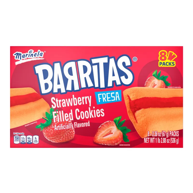 Marinela Barritas Fresa Strawberry Filled Cookies view 1