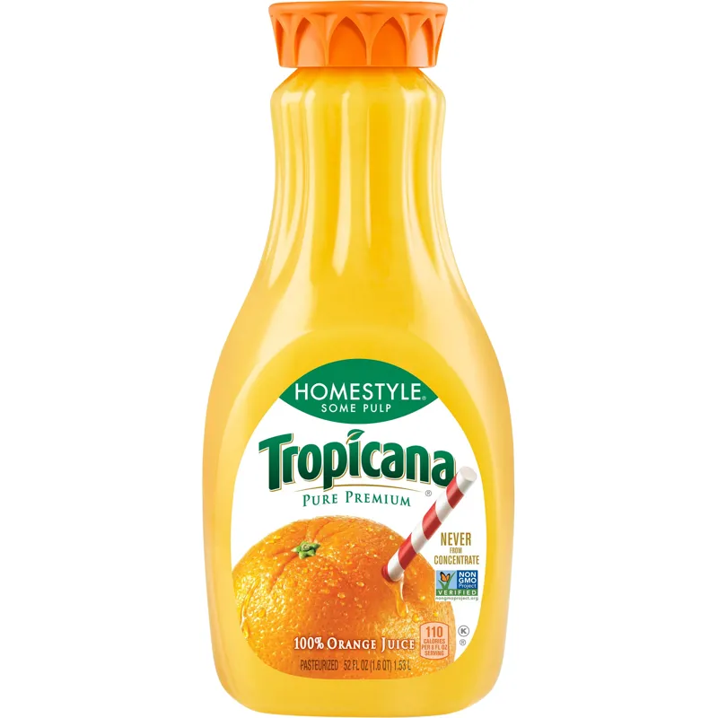 Tropicana Pure Premium Some Pulp Homestyle Orange Juice Plastic view 1