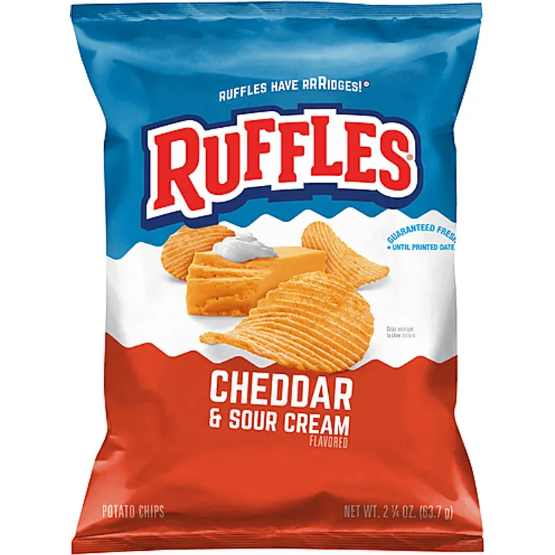 Ruffles Cheddar & Sour Cream Potato Chips Bag view 1
