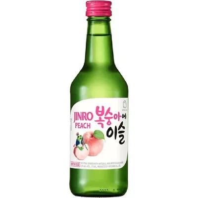 Jinro Chamisul Peach Soju 375ml Bottle