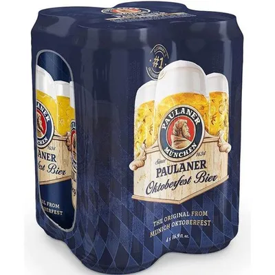 Paulaner Oktoberfest Bier 4 Pack 16.9oz Cans