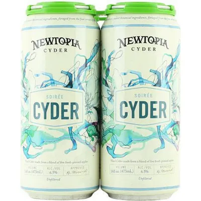 Newtopia Apple Soiree Cider 4 Pack 16 oz Cans 6.8% ABV