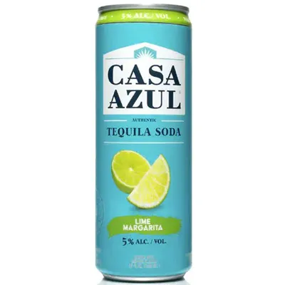 Casa Azul Lime Margarita Tequila Soda 4-pack 12 oz cans