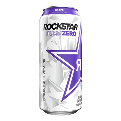 Rockstar Pure Zero Grape 16 oz Can