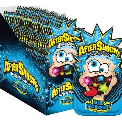 After Shocks Popping Candy Blue Raspberry 0.33 oz Bag