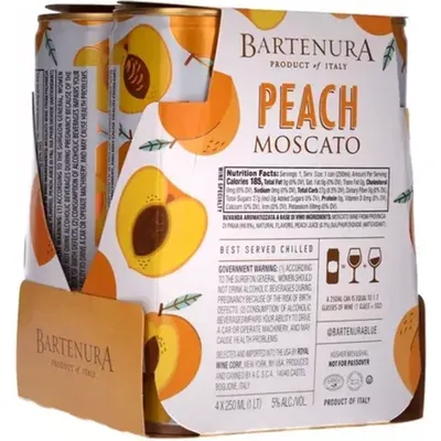 Bartenura Peach Moscato 4 Pack 250ml