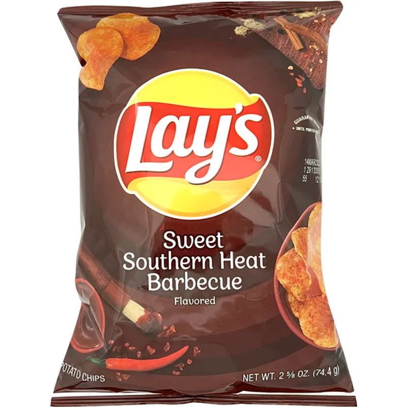 Lays Sweet Southern Heat Barbecue Flavored Potato Chips view 1
