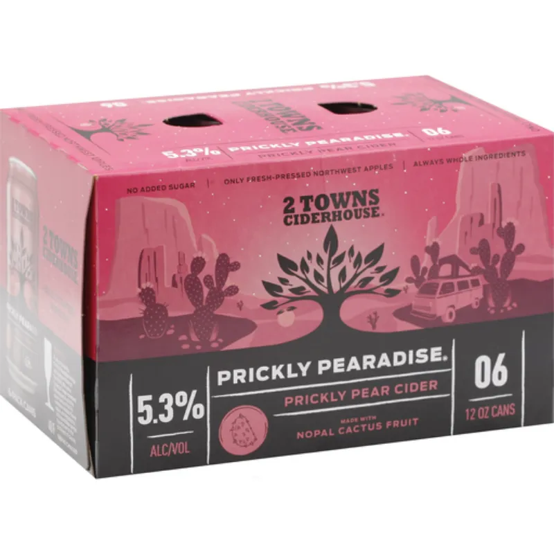 2 Towns Ciderhouse Prickly Pearadise Fruit Cider view 1