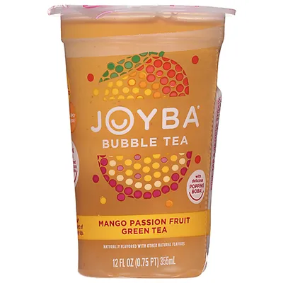 Joyba Mango Passion Fruit Green Bubble Tea 12 oz