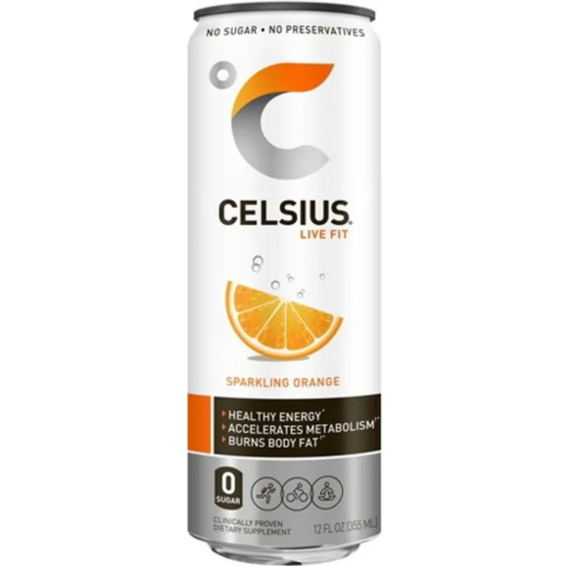 Celsius Sparkling Orange Energy Drink view 1