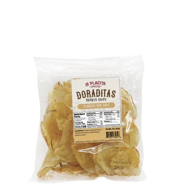 La Placita Doraditas Potato Chips Lemon Flavor 2.5 oz Bag