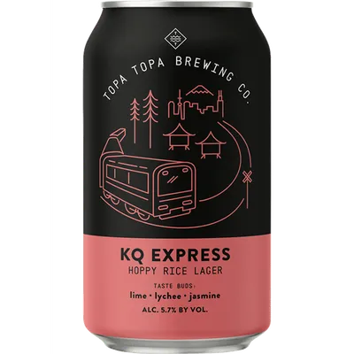 Topa Topa Brewing Co. KQ Express Hoppy Rice Lager Beer 12oz