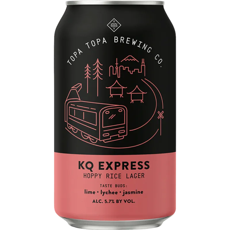 Topa Topa Brewing Co. KQ Express Hoppy Rice Lager Beer view 1