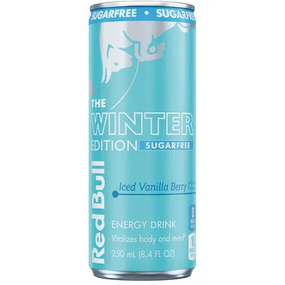 Red Bull Winter Edition Sugar Free Iced Vanilla Berry Energy Drink 8.4 oz Can