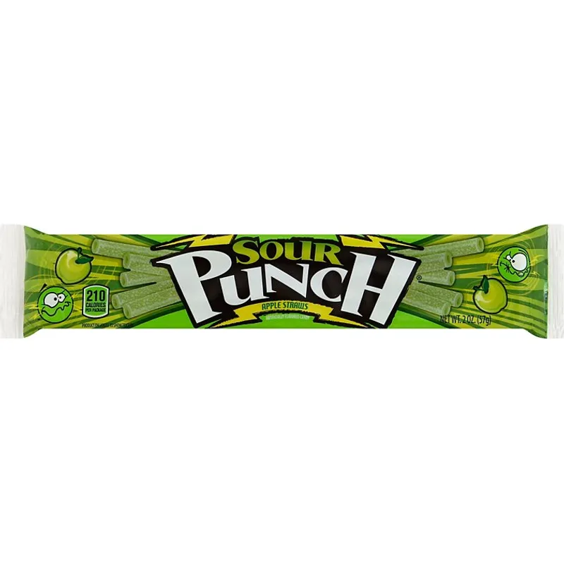 Sour Punch Straws Candy Zappin Apple view 1