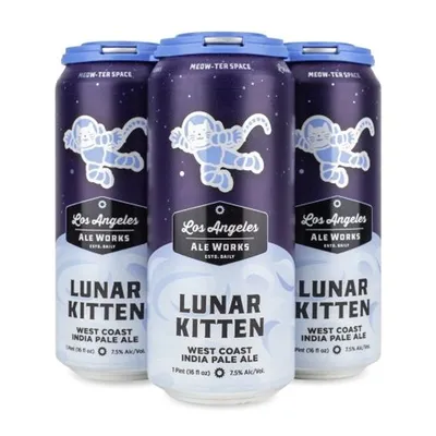 Los Angeles Ale Works Lunar Kitten West Coast IPA 4 Pack 16 oz Cans