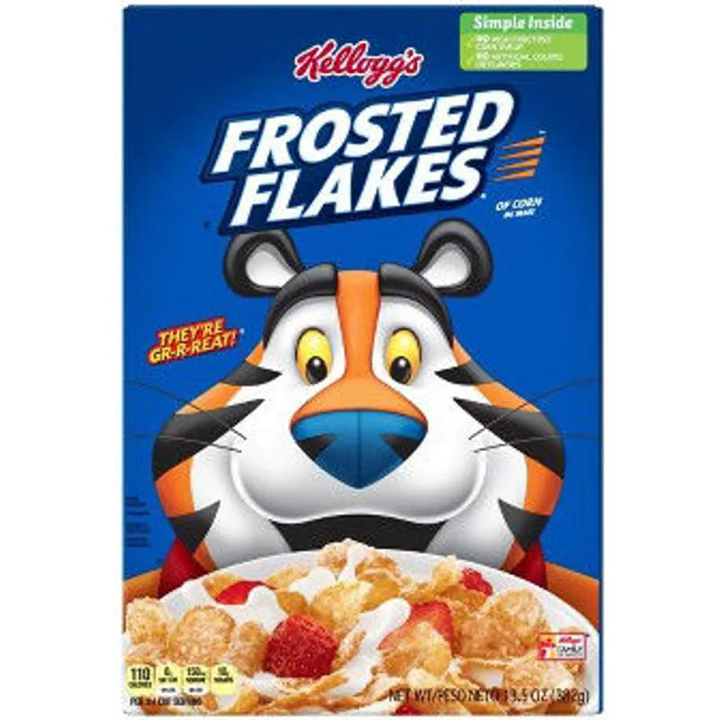 Kellogg's Frosted Flakes Cereal Box view 1