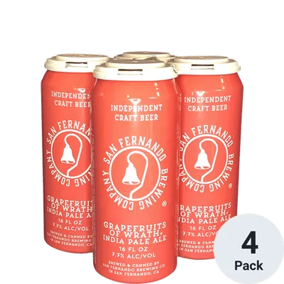 San Fernando Brewing Grapefruits of Wrath IPA 4x 16oz Cans