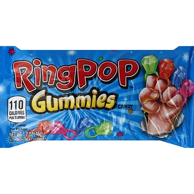 Ring Pop Gummy Rings Candy 1.7oz Bag