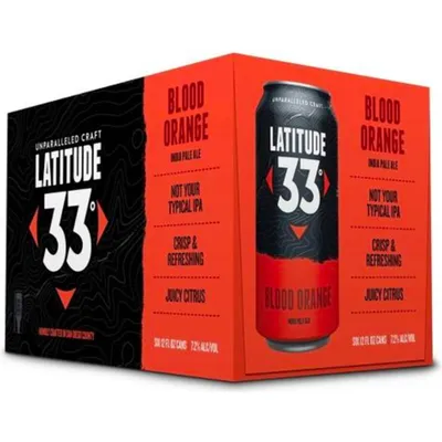 Latitude 33 Blood Orange IPA 6 pack 12 oz Cans