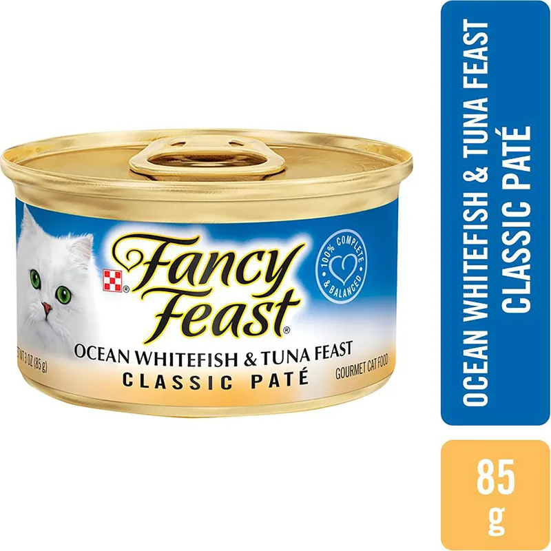 Fancy Feast Purina Grain Free Pate Wet Cat Food; Ocean Whitefish & Tuna view 1