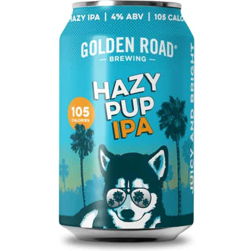 Golden Road Hazy Pup view 1