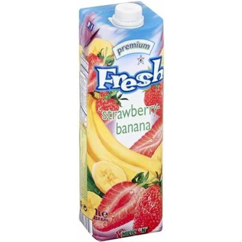 Fresh Strawberry Banana Juice Drink view 1