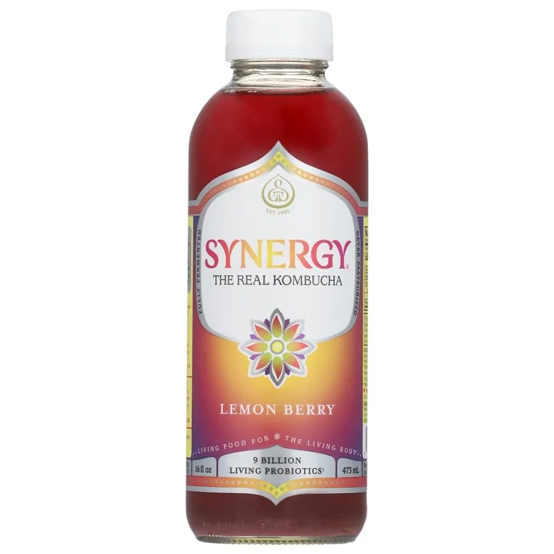 GT's Synergy Lemon Berry Raw Kombucha view 1