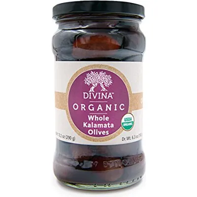Divina Organic Whole Kalamata Olives 6.3oz Jar