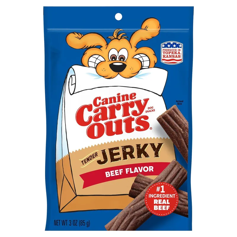 Canine Carry Outs Tender Jerky Beef Flavor Dog Treats view 1